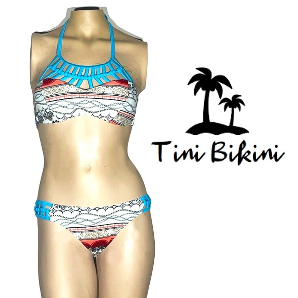 TINIBIKINI Caged Halter Bikini Set